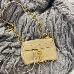 Rebecca Minkoff Nude/ Camel cross body bag with gold hardware! Perfect condition